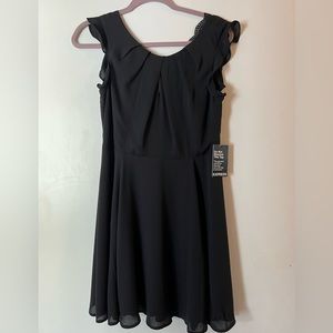 NWT! Express sleeveless dress, Black satin. Size 6. A perfect little black dress